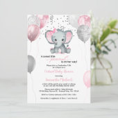 Invitation Ballons Eléphant Cute Baby shower virtuel (Debout devant)