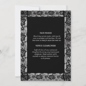 Invitation Ballons en dentelle noire en argent tiara soirée é (Dos)