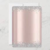 Invitation Ballons en diamants d'argent Rose or Quinceañera (Dos)