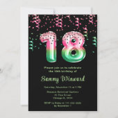 Invitation Ballons en forme de pastèque pour 18 ans avec conf (Devant)