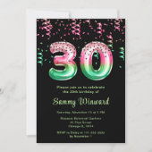 Invitation Ballons en forme de pastèque pour 30e anniversaire (Devant)