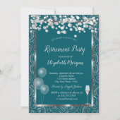 Invitation Ballons en verre Silver Mandala Green Retirement (Devant)