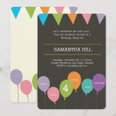 Invitation ballons et bannière de banting (Devant / Derrière)