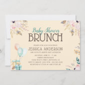 Invitation Ballons et cadeaux | Baby shower Brunch (Devant)