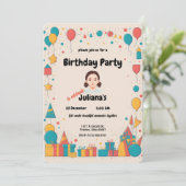 Invitation Ballons et Cadeaux - Conception sur le thème de la (Debout devant)