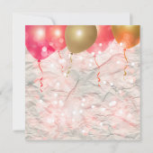 Invitation Ballons Et Étincelles Sur Papier Anniversaire (Dos)