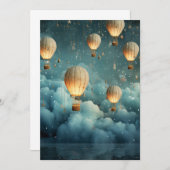 Invitation Ballons éthérés à air chaud (Devant / Derrière)