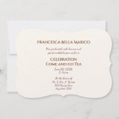 Invitation Ballons Fille de Remise des Diplômes (Dos)