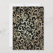 Invitation Ballons, Flèches d'or Retraite Noire (Dos)