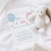 Invitation Ballons garçons ou filles Fête de révélation de ge