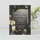 Invitation Ballons, Glas, talons hauts, Retrait noir (Debout devant)