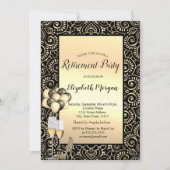 Invitation Ballons, Gold Mandala Black Retirement (Devant)