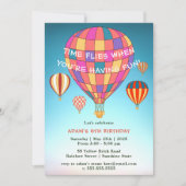 Invitation Ballons Hotair | Anniversaire (Devant)
