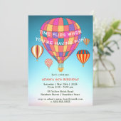 Invitation Ballons Hotair | Anniversaire (Debout devant)