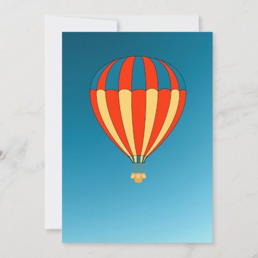 Invitation Ballons Hotair | Anniversaire (Dos)