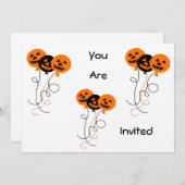 Invitation Ballons Invatations de Halloween (Devant / Derrière)