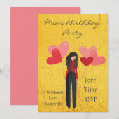 Invitation Ballons mignon blanc entre ou ado fille Party (Devant / Derrière)