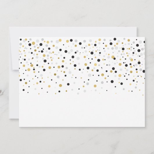 Invitation Ballons Or & Noirs 50e Anniversaire de Mariage (Dos)