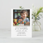 Invitation Ballons Ours En Jouet Enfants Photo Anniversaire (Debout devant)
