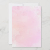 Invitation Ballons Ours Teddy Baby shower Fille Rose (Dos)