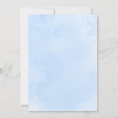 Invitation Ballons Ours Teddy Baby shower Garçon bleu (Dos)