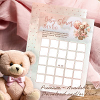 Ballons Ours Teddy Bingo Baby shower Fille Rose