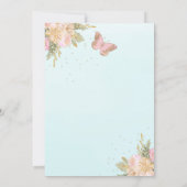 Invitation Ballons Papillons Convid Drive Par Baby shower (Dos)