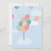Invitation Ballons Pastel Party colorés Anniversaire (Dos)