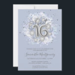 Invitation Ballons pour les 16 ans anniversaire en feuille d'<br><div class="desc">Faites savoir à vos amis de marquer leurs calendriers pour votre jour spécial avec ces belles invitations bleu poussiéreux pour Sweet 16. Chaque invitation présente un design festif avec de beaux ballons, parfait pour créer l'ambiance pour une journée de plaisir et de célébration. Que vous prévoyiez d'organiser une grande soirée...</div>