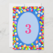 Invitation Ballons pour les 3 ans d'une fille (Dos)