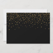 Invitation Ballons pour les 40 ans Noir et Or (Dos)