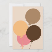 Invitation Ballons rétro Bonne fête d'anniversaire Surprise (Dos)