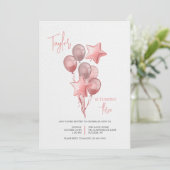 Invitation Ballons Roses (Debout devant)