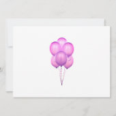 Invitation Ballons roses (Dos)