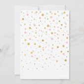 Invitation Ballons roses et or | C'est un Baby shower de fill (Dos)