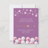 Invitation Ballons roses Personne spéciale fête d'anniversair (Dos)