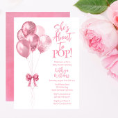 Invitation Ballons roses qu'elle est sur le point de faire to