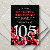 Invitation Ballons Rouge 105e anniversaire