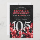 Invitation Ballons Rouge 105e anniversaire (Devant)