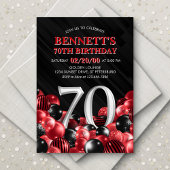 Invitation Ballons Rouge 70e anniversaire