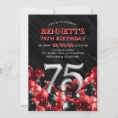 Invitation Ballons Rouge 75e anniversaire (Devant)