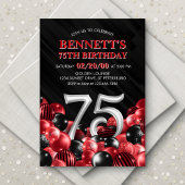 Invitation Ballons Rouge 75e anniversaire