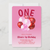 Invitation Ballons rouges gras 1er anniversaire (Devant)
