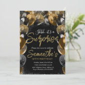 Invitation Ballons surprise Anniversaire Black Gold Parties s (Debout devant)