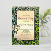 Invitation Ballons, Tourbillons d'or Retraite verte (Debout devant)