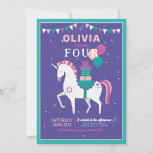 Invitation Ballons Unicorne Cadeaux de fête d'anniversaire vi