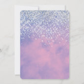 Invitation Ballons violet et rose 14e anniversaire (Dos)