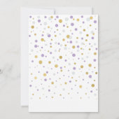 Invitation Ballons violets et dorés | Oh Baby Girl Baby Showe (Dos)