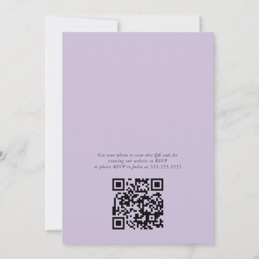 Invitation Ballons violets et tourbillons floraux QR Annivers (Dos)
