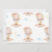 Invitation Balloon à air chaud 1er anniversaire Jungle Animau (Dos)